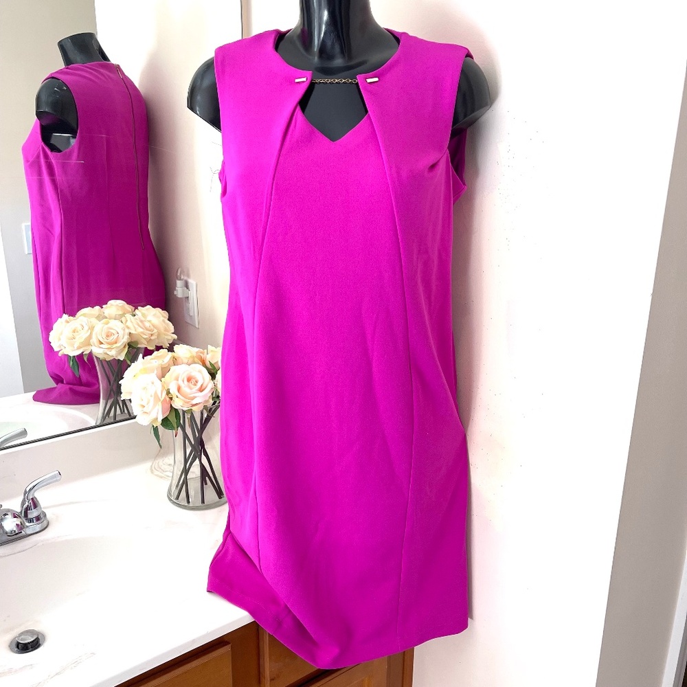RONNIE NICOLE Women’s Dress, 12, pink, sleeveless Pencil Dress